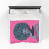 Groovy Afro Art Design Velveteen Plush Blanket Throw