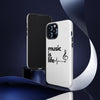 White 'Music is Life' IPhone Case