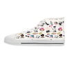 White Custom Fashionista Art Printed Women's High Top Sneakers
