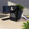 Black 'No Stress' Design Cell Phone Wallet Case