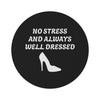 Black & White 'No Stress' Round Rug (60" × 60" )