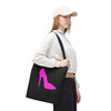 Black With Pink High Heel Tote Bag