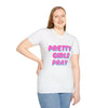 White & Pink 'Pretty Girls Pray' Softstyle T-Shirt
