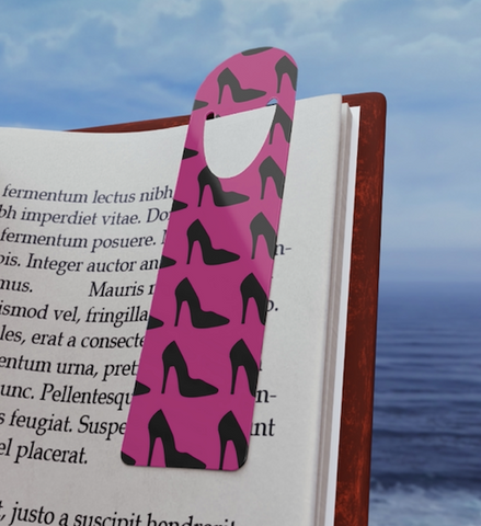 Pink & Black Stylish High Heel Bookmark