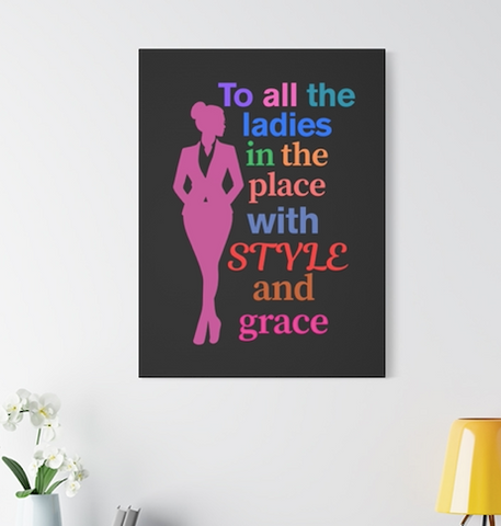 Black & Pink 'To All The Ladies' Canvas Wall Art