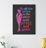 Black & Pink 'To All The Ladies' Canvas Wall Art
