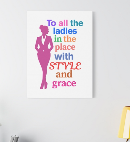 White & Pink Multicolor 'To All The Ladies' Canvas Wall Art