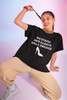 Black 'No Stress' Soft-Style T-Shirt