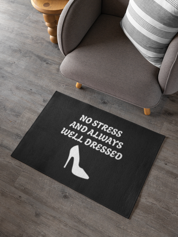 Black & White 'No Stress' Design Area Rug