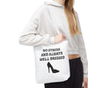 White & Black 'No Stress' Tote Bag