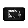 Black Music Is Life Bath Mat - Soft Absorbent Floor Mat