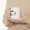 White 'Music Is Life' Ceramic Mug