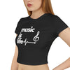 Black Music is Life Women's Crop Tee