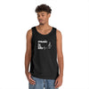 Black Unisex Heavy Cotton Tank Top - 'Music is Life' Design