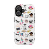 White Fashionista Print IPhone Case