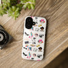 White Fashionista Print IPhone Case
