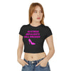 Black & Pink 'No Stress' Design Crop Tee
