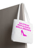 White & Pink 'No Stress' Tote Bag