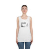 White Unisex Heavy Cotton Tank Top - 'Music is Life' Design
