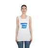 White & Blue 'Pretty Girls Pray' Heavy Cotton Tank Top