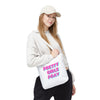 White & Pink 'Pretty Girls Pray' Design Tote Bag