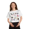 White Fashionista Design Women's Cropped T-Shirt