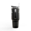 Black & White 'No Stress' Design Insulated Tumbler Travel Mug - 40oz