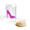 Pink High Heel Sipper Glass - 16oz Fashion Drinkware