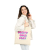 Beige & Pink 'Pretty Girls Pray' Cotton Canvas Tote Bag - Eco-Friendly