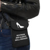 Black 'No Stress' Design Cell Phone Wallet Case