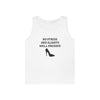 White & Black 'No Stress' Tank Top - Heavy Cotton