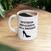 White 'No Stress' Heel Design Ceramic Mug, (11oz, 15oz)