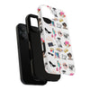 White Fashionista Print IPhone Case