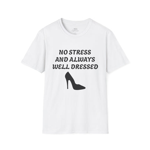 White 'No Stress' Soft-Style T-Shirt