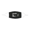 Black 'Music is Life' Snug-Fit Polyester Face Mask
