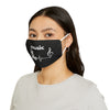 Black 'Music is Life' Snug-Fit Polyester Face Mask