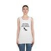 White & Black 'No Stress' Tank Top - Heavy Cotton