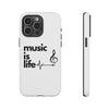 White 'Music is Life' IPhone Case