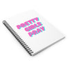 White & Pink 'Pretty Girls Pray' Spiral Notebook Journal