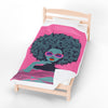 Groovy Afro Art Design Velveteen Plush Blanket Throw