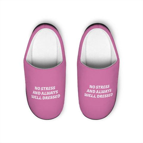 Light Pink Women’s Cozy 'No Stress' Design House Slippers
