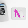 White With Pink High Heel Mouse Pad