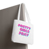 White & Pink 'Pretty Girls Pray' Design Tote Bag