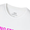 White & Pink 'No Stress' Softstyle T-Shirt