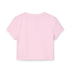 Pink Afro Art Design Crop T-Shirt