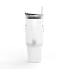 White & Blue 'Pretty Girls Pray' Insulated Tumbler Travel Mug - 40oz