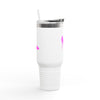 White With Pink High Heel Insulated Tumbler Travel Mug - 40oz