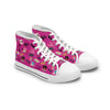 Pink Custom Fashionista Art Printed Women's High Top Sneakers