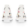 White Custom Fashionista Art Printed Women's High Top Sneakers