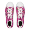 Pink Custom Fashionista Art Printed Women's High Top Sneakers